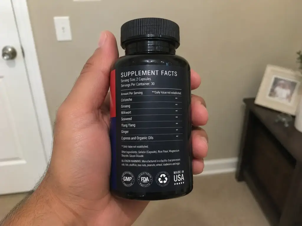 Checking Alpha Drive ingredients.
