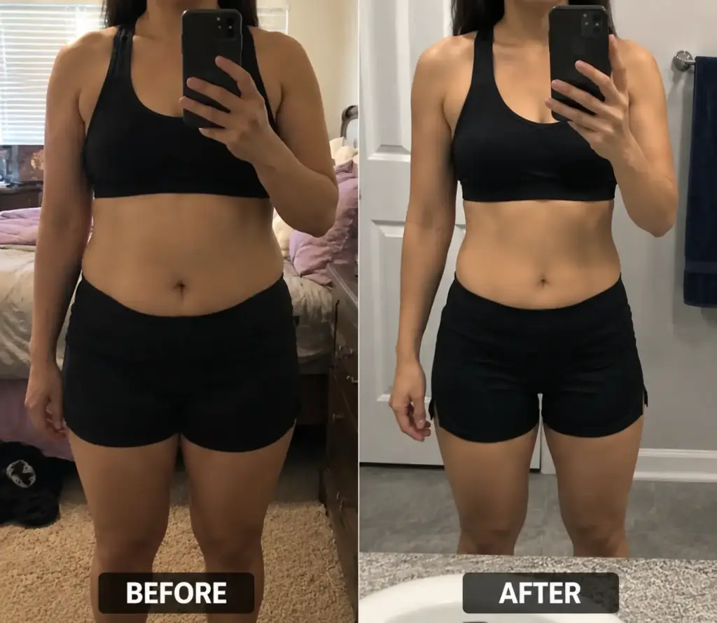 Weight loss before and after