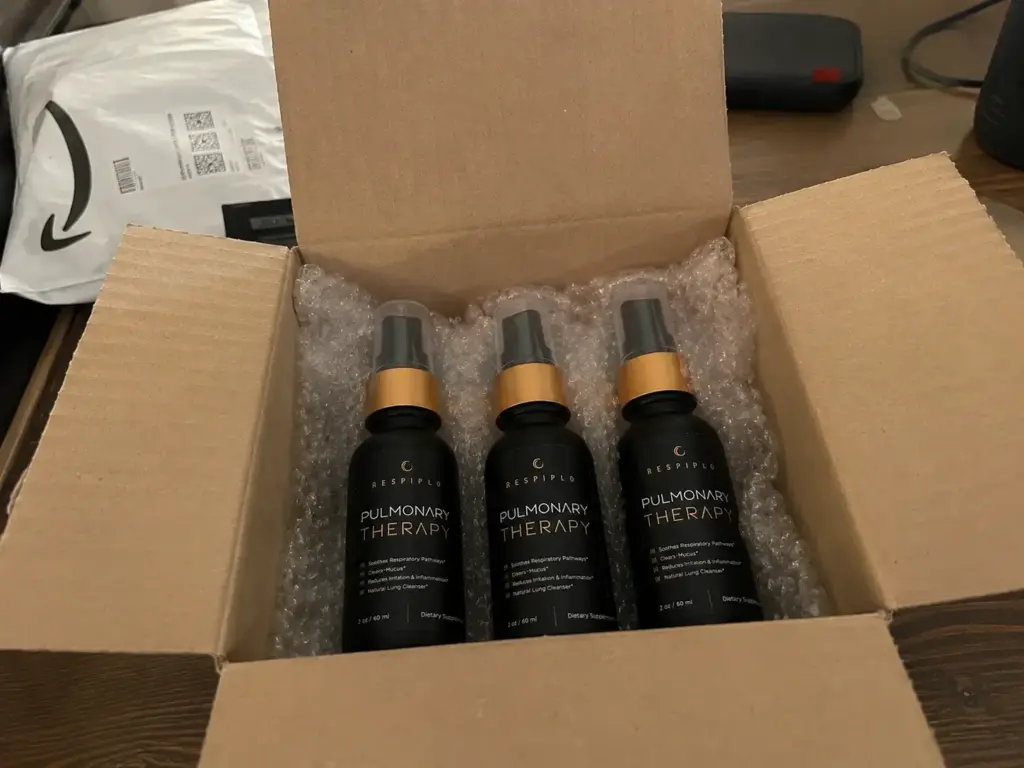 RespiFlo 3 bottle package unboxing for lung support