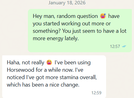 Whatsapp Screenshot Horsewood Review