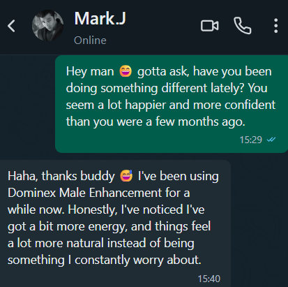 Whatsapp Screenshot Dominex Male Enhancement Review