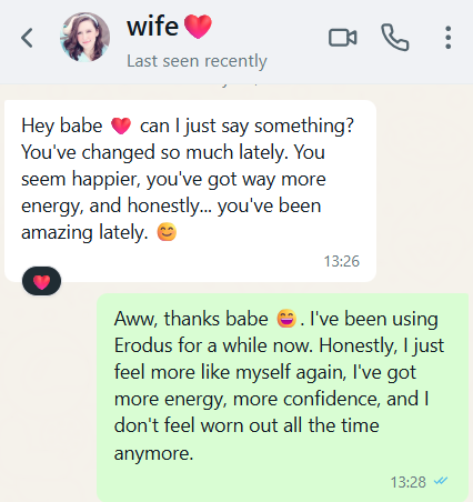 Whatsapp Screenshot of Erodus Review