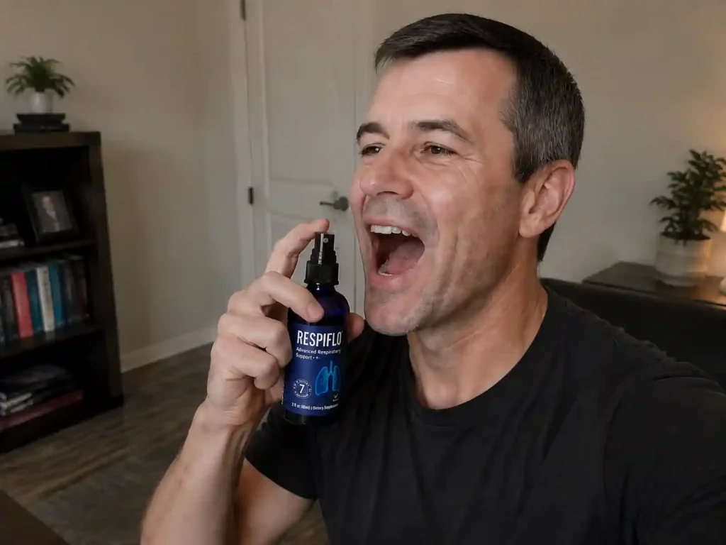 man using respiflo lung support supplement