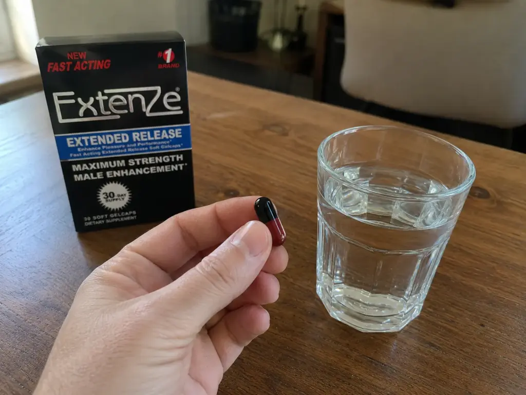Holding a ExtenZe capsule