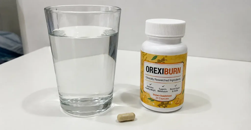 OrexiBurn Capsule with Water