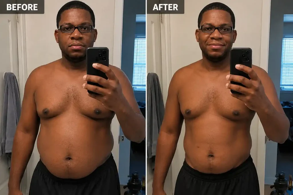 ThermoBurn Pro before and after weight management results.