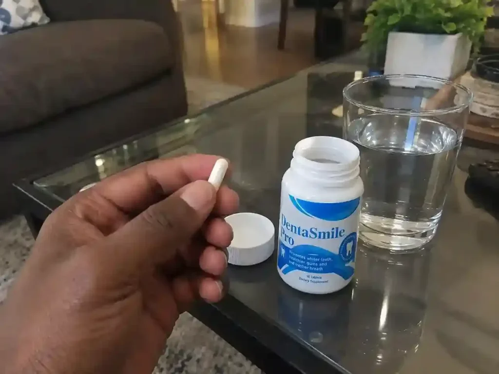 DentaSmile Pro tablet with water
