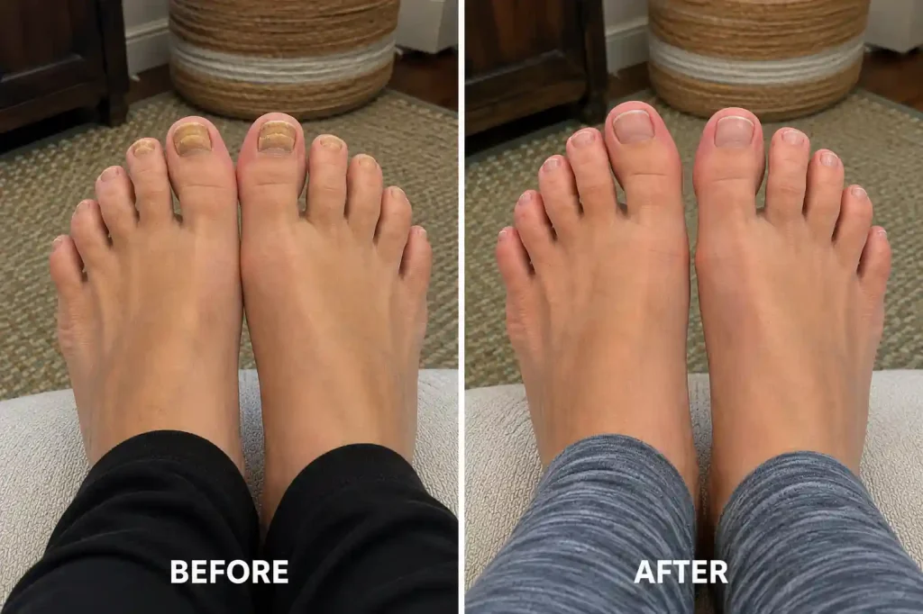 KeraFirm Pro nail care formula before and after