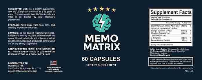 Memomatric supplement
