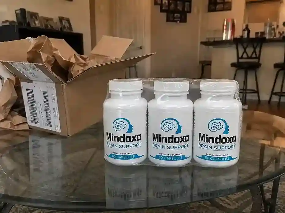 Three Mindoxa Brain Support bottles