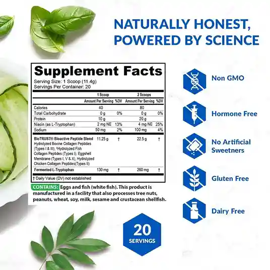 Ageless Multi Collagen Unflavored powder facts