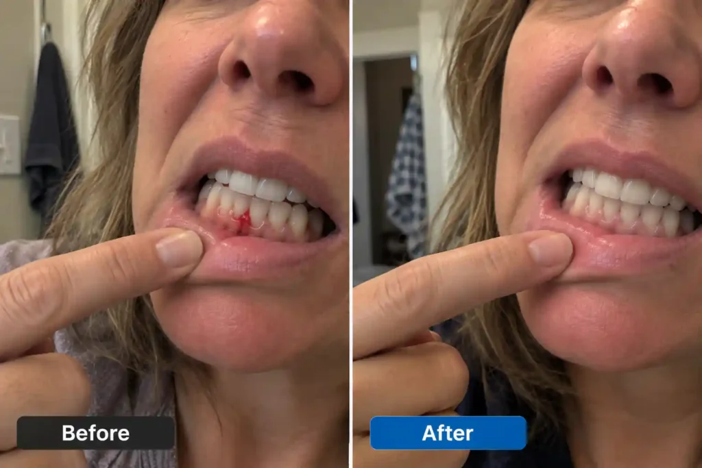 FortBite oral Support Before and After