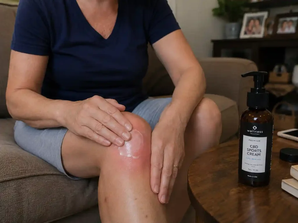 applying CBD pain relief cream