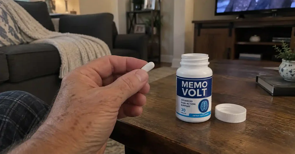 hand holding MemoVolt Capsules