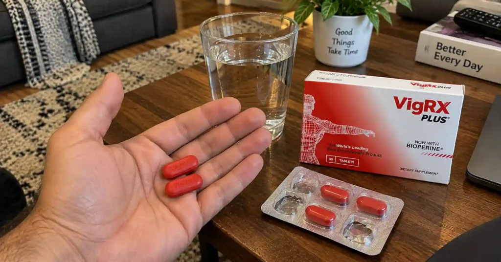 vigrx plus tablet with water