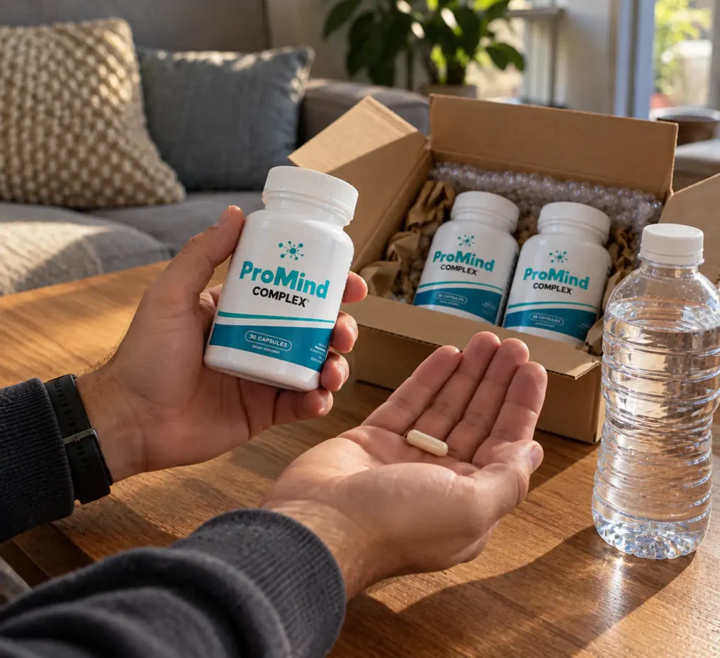 ProMind Complex capsule on hand