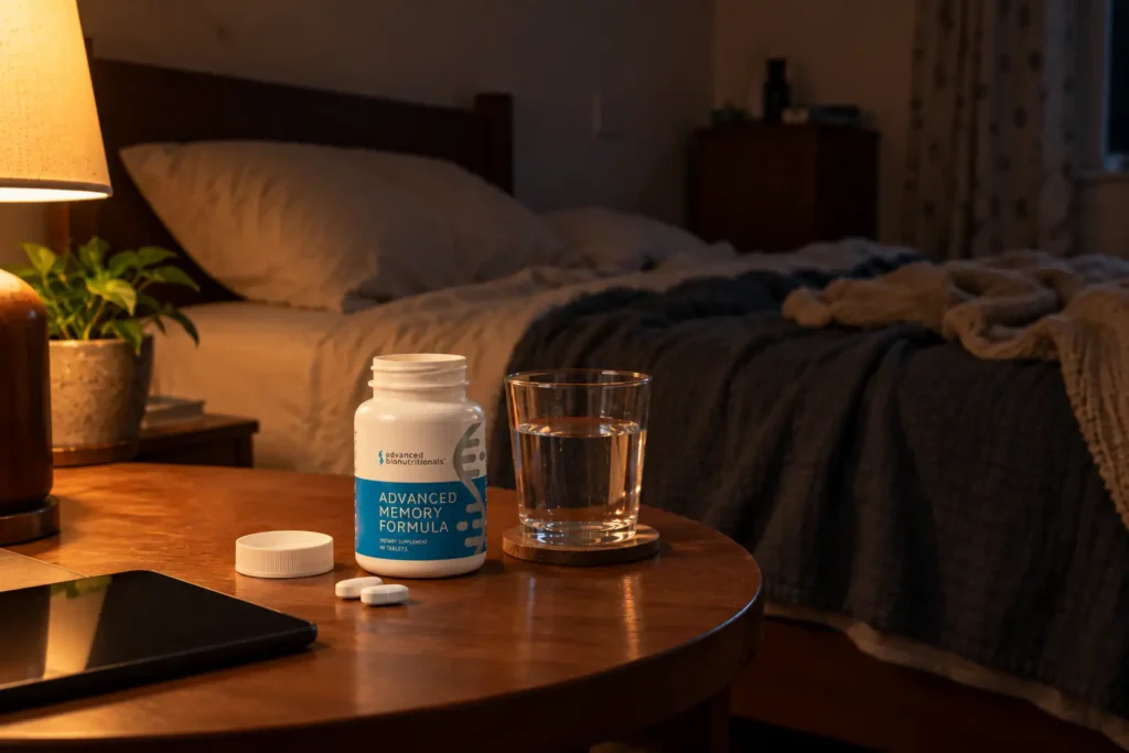 advance momory formula on table