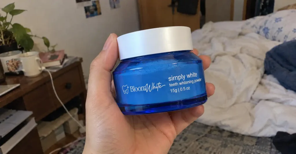 bloom white product in hand