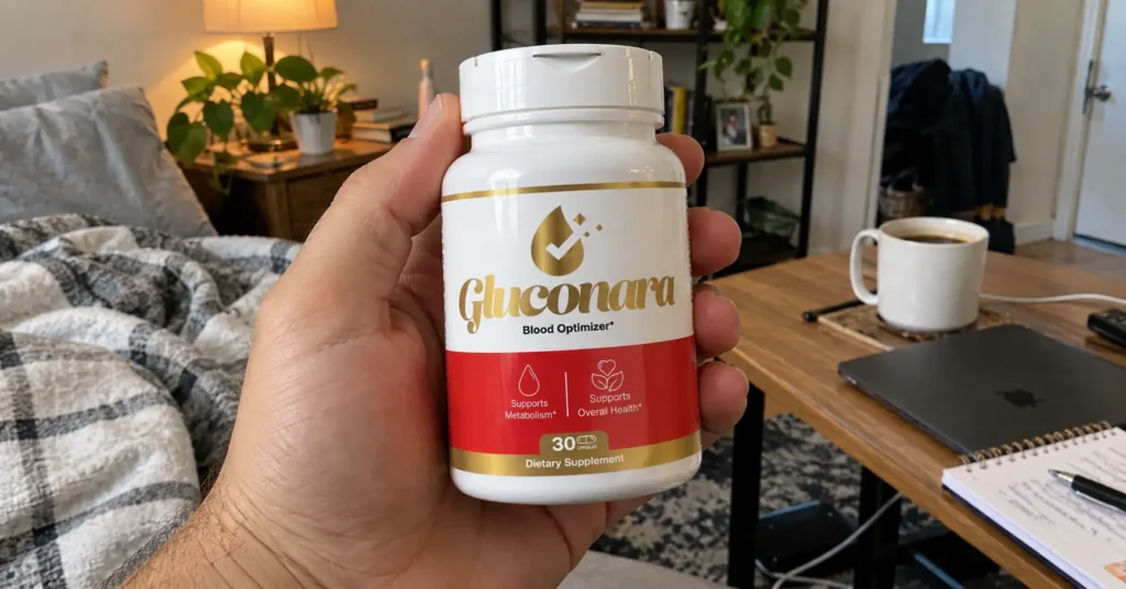 gluconara product in hand